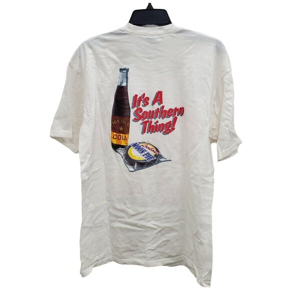 M&O Knits Heavyweight Vintage White Moon Pie It's A Southern Thing SS Tee Sz XL - Picture 6 of 6